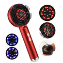 Escova Massageadora Capilar com Luz Vermelha – Estimula Crescimento e Reduz Queda dos Fios