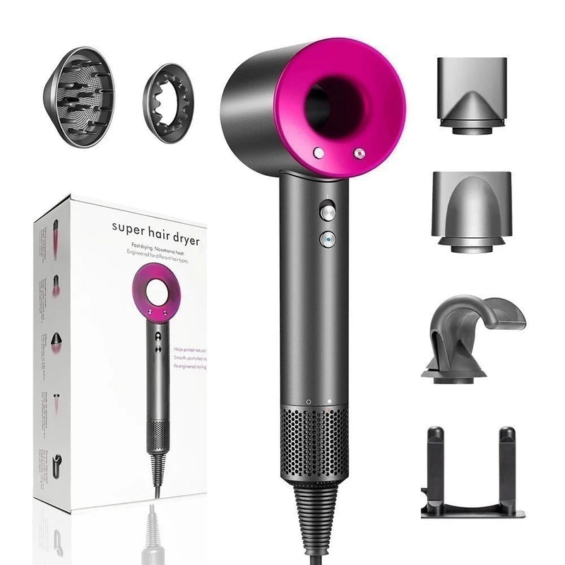 Secador de Cabelo Supersônico Profissional 5 em 1 – Potência, Brilho e Secagem Rápida